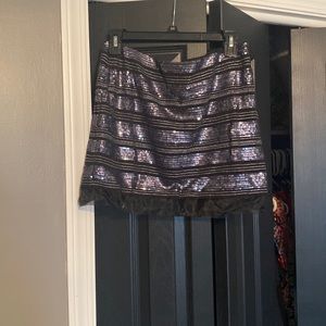 Express sequin mini skirt